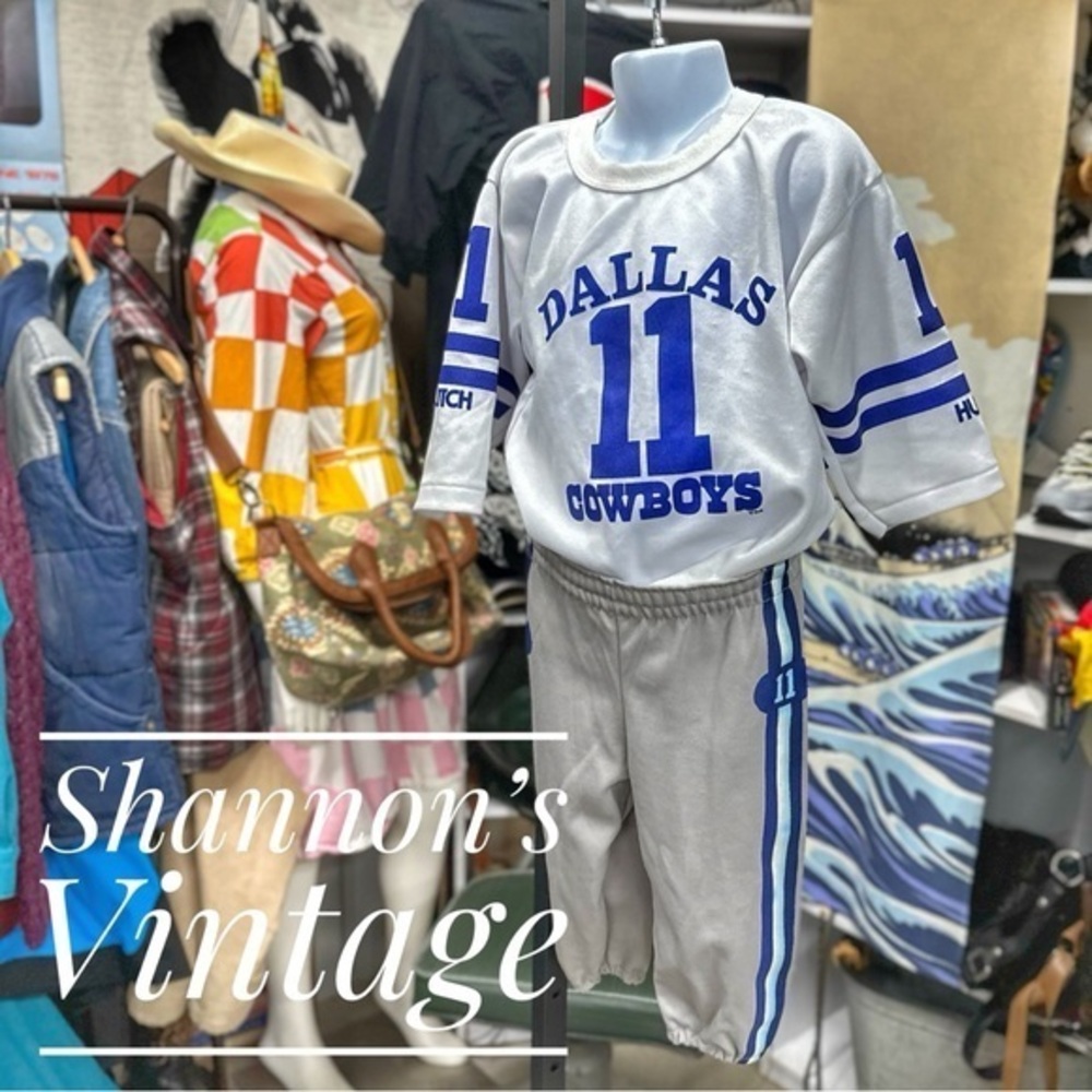 Dallas Cowboys VNTG made in USA sz small kids jersey set A27